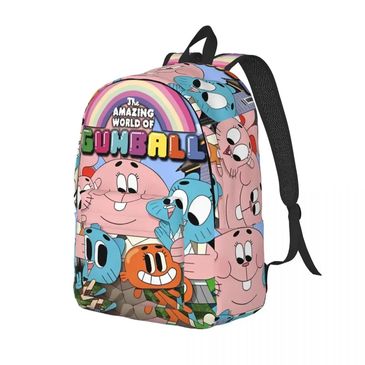 gumball darwin visage mode sac à dos sport lycée affaires jeu vidéo sac à dos pour hommes femmes ordinateur portable toile sacs