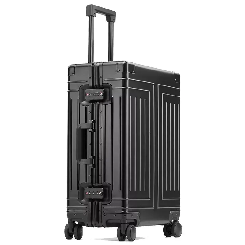 valise de voyage rigide en aluminium, nouvelle valise en aluminium 20'24'26'29' pouces, bagage cabine métallique étanche, sac trolley