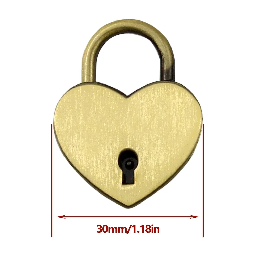 cadenas serrure tsa métal forme cœur poignée circulaire argent doré noir clé correspondante usage voyage stockage