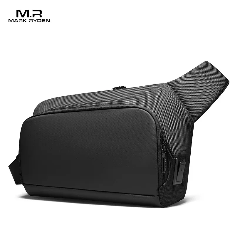 sac à bandoulière étanche noir de qualité supérieure pour hommes, sacoche magnétique légère et minimaliste, sac à bandoulière