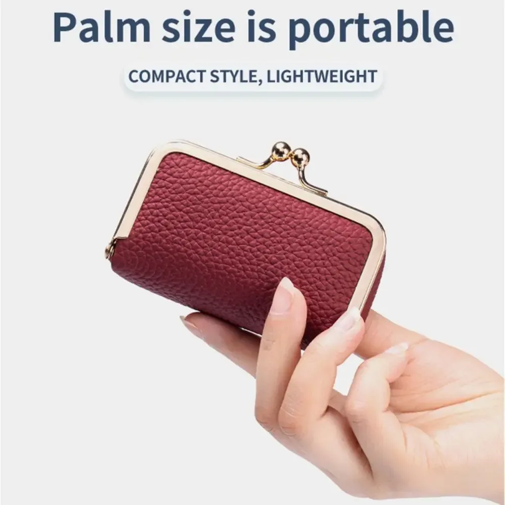 pochette à rouge à lèvres portable avec miroir de maquillage, sac à bijoux en cuir exquis, sac cosmétique multifonctionnel de couleur unie pour le rangement