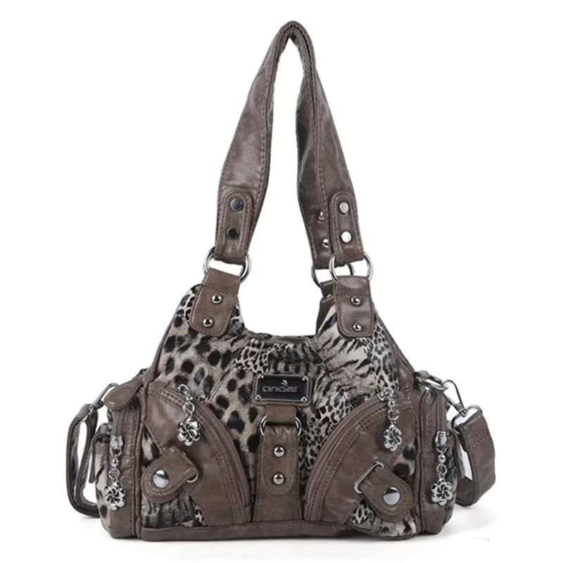 sacs à main vintage pour femmes, sac à bandoulière souple, petit sac à main tendance, sac à bandoulière léopard multi-poches, sac hobo, pochette pour téléphone