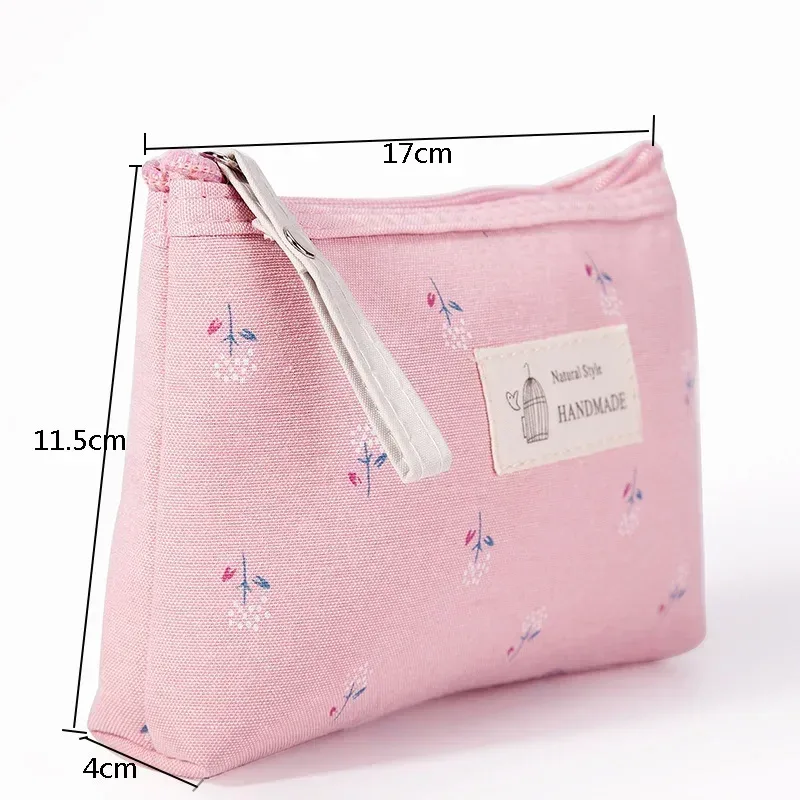 petit sac à cosmétiques floral pour femme, trousse de maquillage, sac à main de voyage, sacs de maquillage de lavage de toilette à fermeture éclair, sac à main en poudre