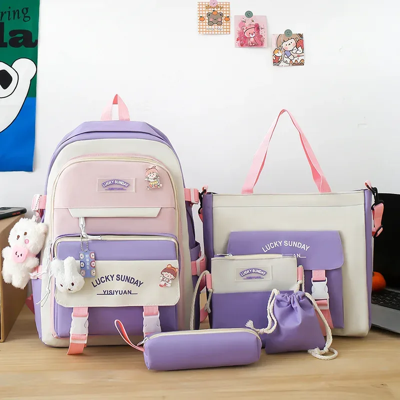 sac à dos scolaire tendance 2026 pour fille, sac de voyage, sac à dos d'épaule grande capacité léger pour élèves du primaire, du collège et du lycée - mochila escolar