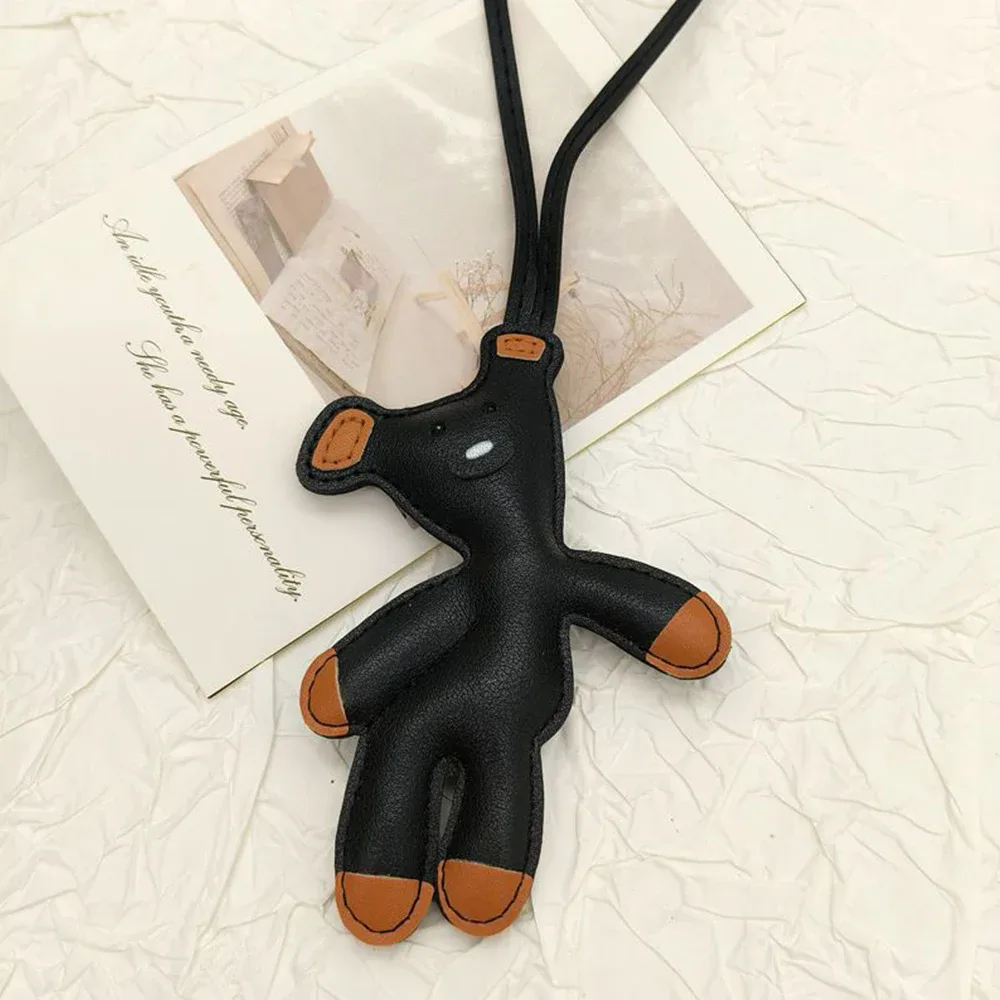 mini ours porte-clés en cuir pu animaux, ornement suspendu, sac à dos, breloque de sac à main, cadeau pour hommes et femmes, breloques de sac coréen y2k