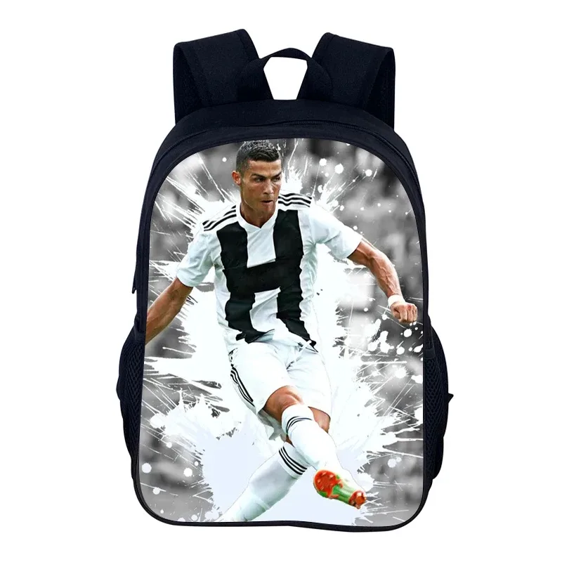ronaldo sacs à dos étudiant football étoile sacs d'école enfants sport de plein air voyage cr sac à dos cadeau
