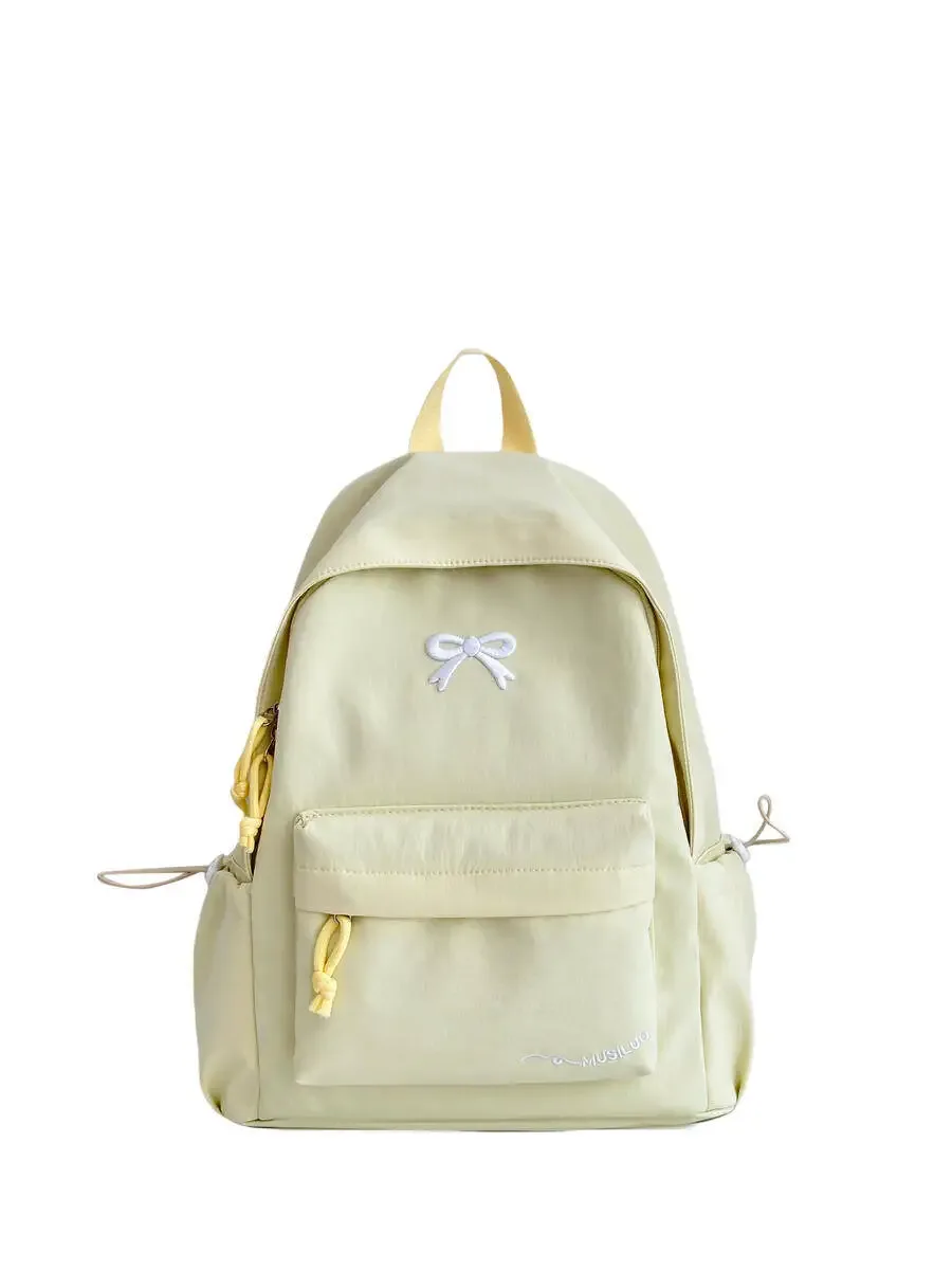 nouveau sac à dos brodé élégant style coréen japonais mignon sac d'école décontracté pour filles étudiants sac de voyage pour les déplacements quotidiens