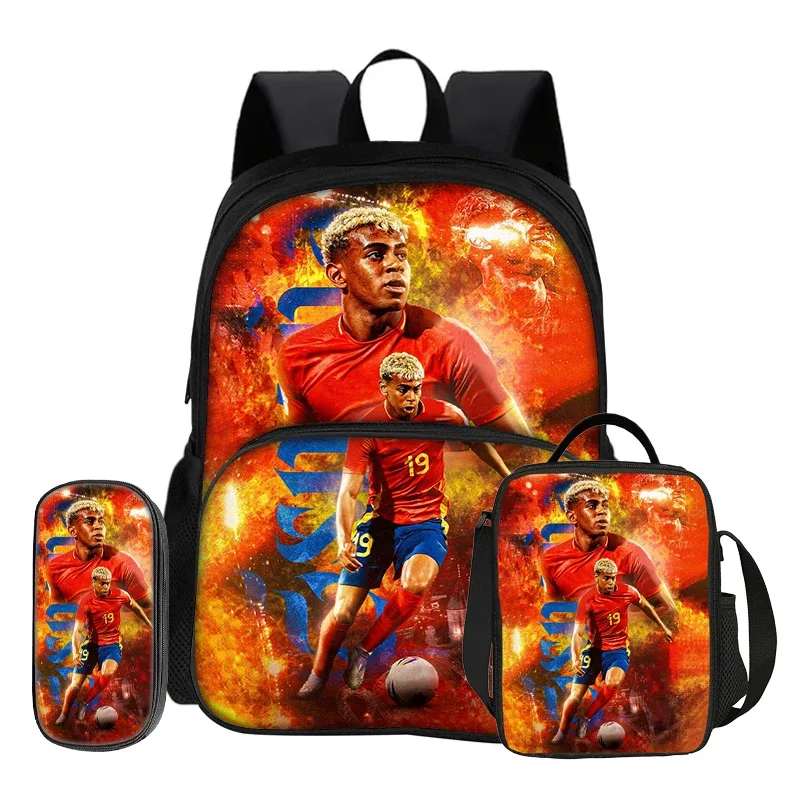sac dos nylon poche avant motif floral bleu blanc bandoulière arquée fermeture éclair intérieur informatique sacs déjeuner pochette crayons