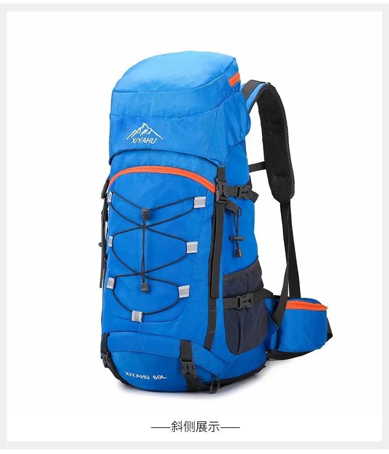 sac à dos de randonnée et de camping grande capacité 60l, imperméable, pour sports de plein air, alpinisme, unisexe, avec bretelles rembourrées pour soulager les épaules