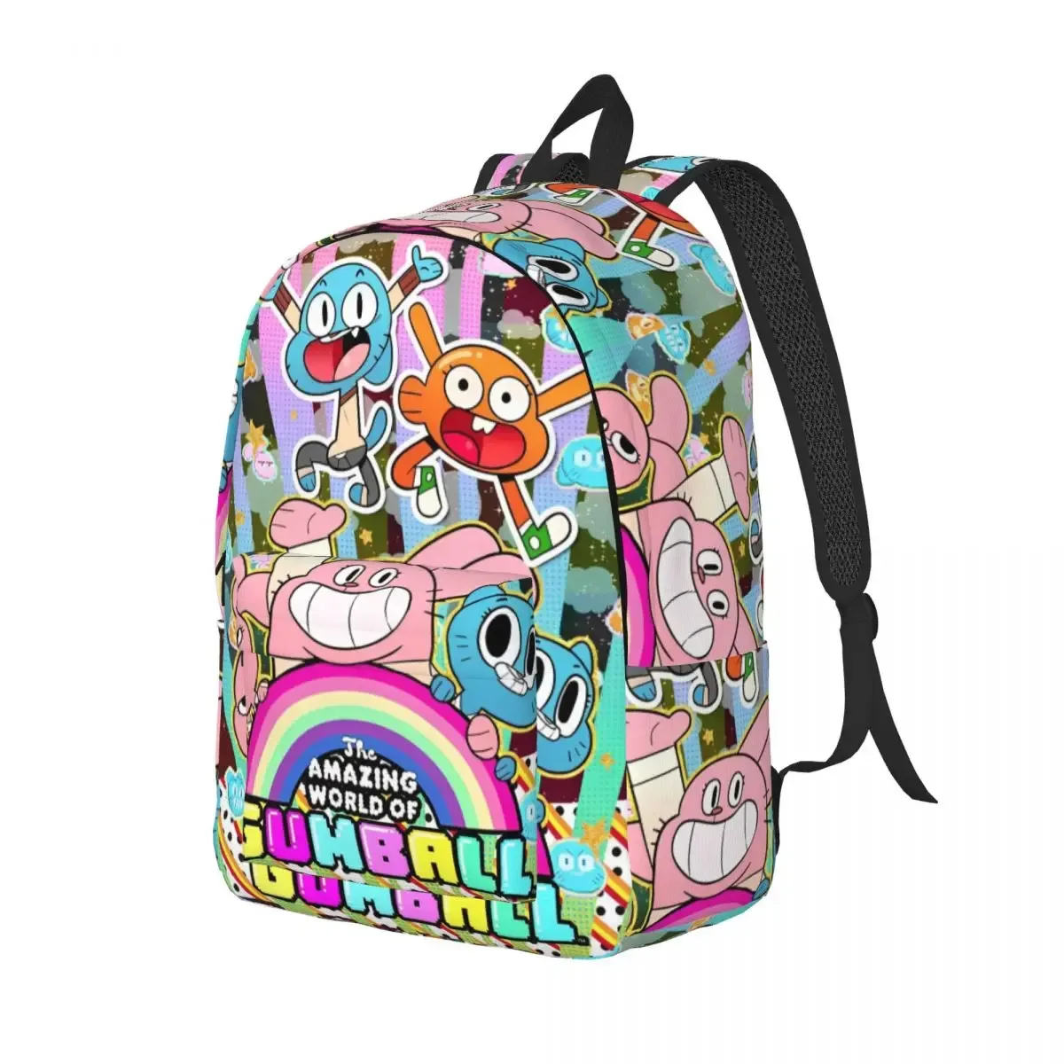 gumball darwin visage mode sac à dos sport lycée affaires jeu vidéo sac à dos pour hommes femmes ordinateur portable toile sacs