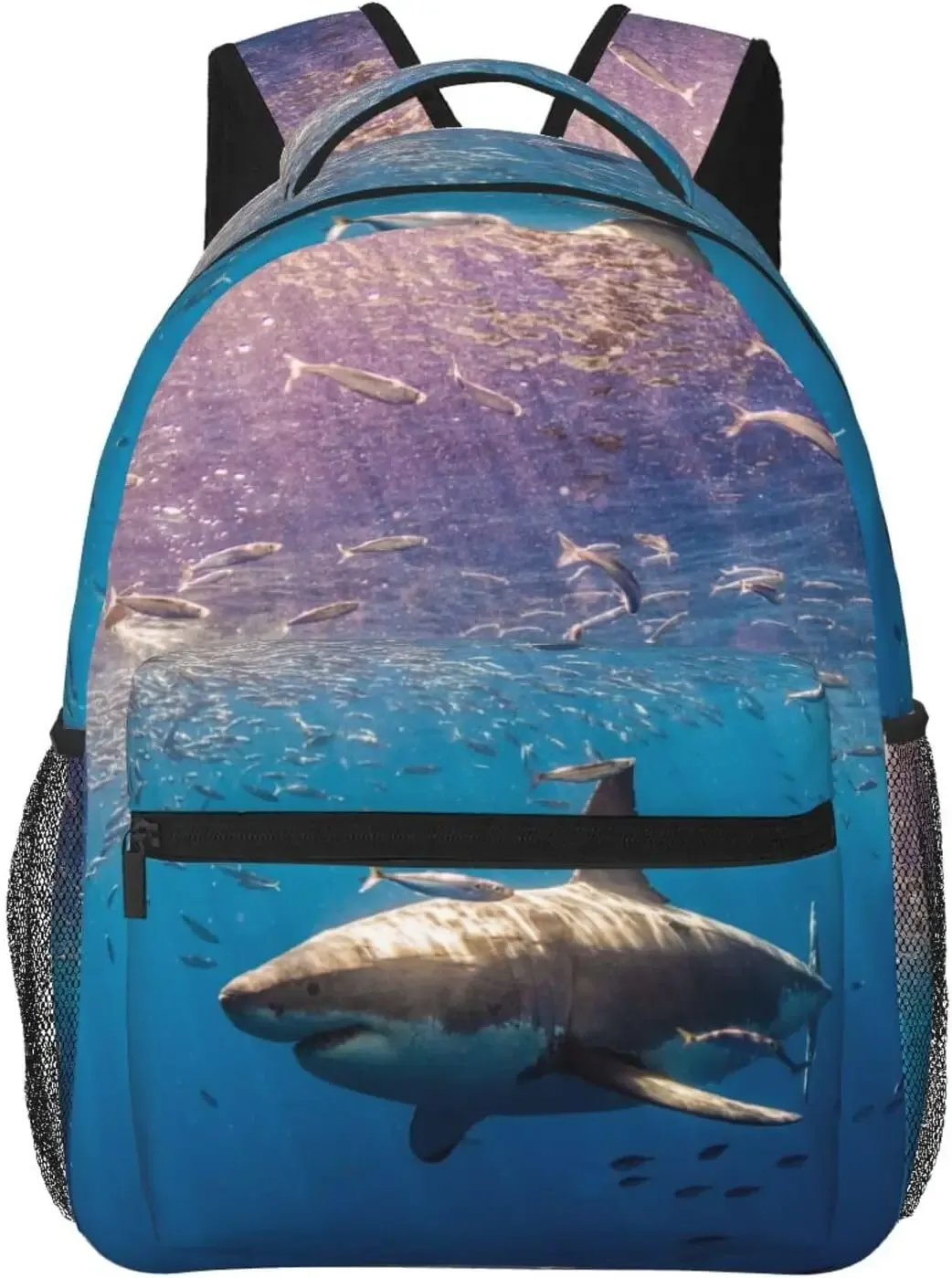 sac à dos shlavabo sharks pour hommes et femmes, sac à dos d'ordinateur, sac à livres, voyage, randonnée, camping, mode