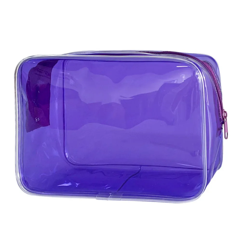 sac de toilette coloré de voyage, sac à maquillage transparent en pvc pour femmes, grande capacité, sac de lavage en gelée, organisateur de cosmétiques