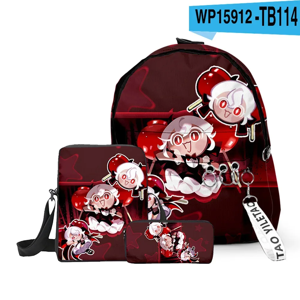 sac à dos scolaire classique amusant shadow milk en peluche avec impression 3d, lot de 3 pièces : sac à dos pour ordinateur portable, sac à bandoulière incliné et trousse à crayons