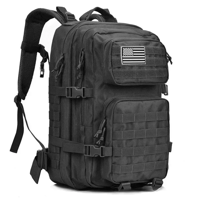 sac dos oxford nylon noir solide 36 55 litres ceinture coussin air normcore minimaliste voyage