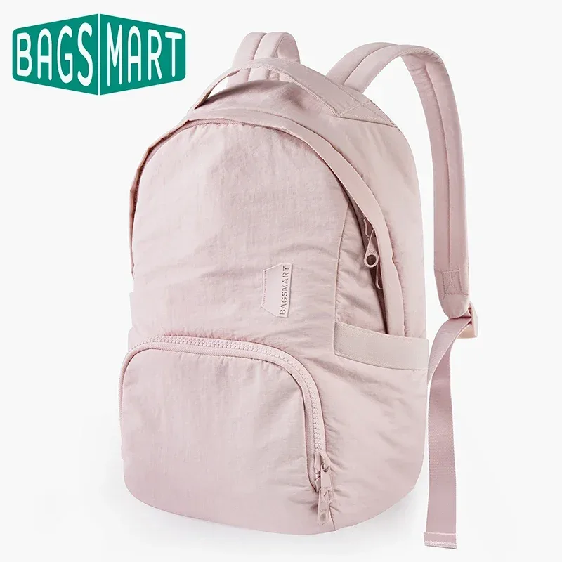 sac à dos bagsmart pour femmes, sac pour ordinateur portable 13 pouces, sac à dos scolaire mignon kawaii, antivol, imperméable, en nylon, pour filles