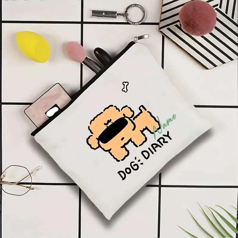 pochette de voyage personnalisée avec nom, pochette de maquillage pour mariage, pochette de maquillage pour fête, sac de maquillage en toile unique, organisateur de cadeaux pour femme