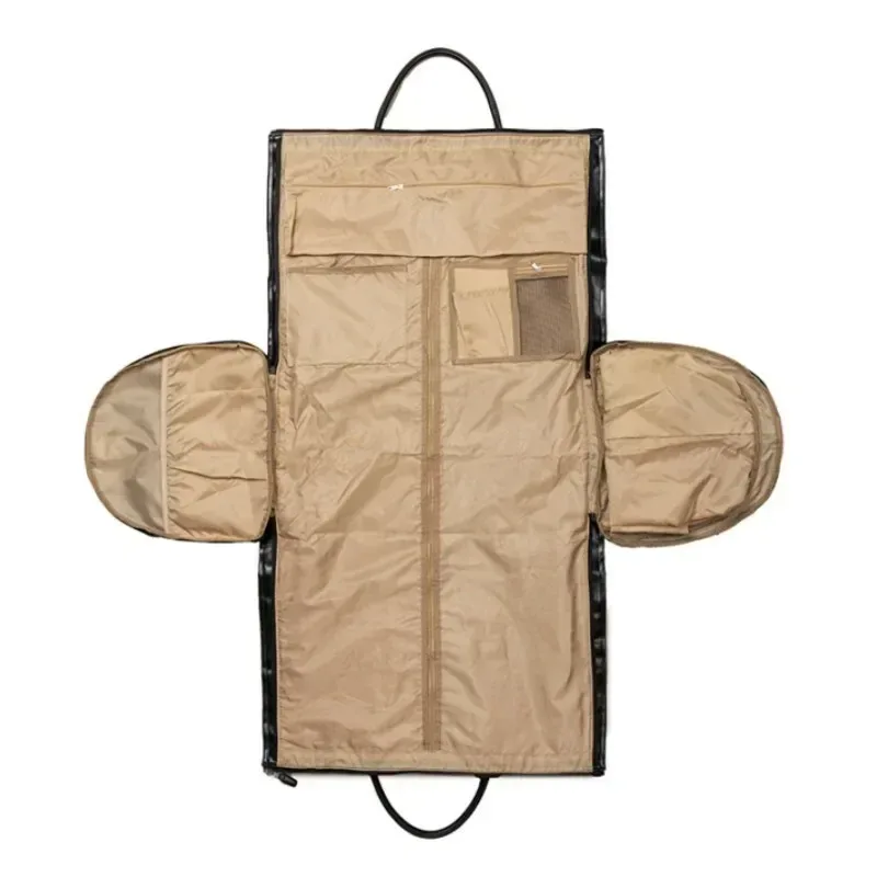 sac de voyage d'affaires en cuir pu pour homme, grand sac de voyage convertible 2-en-1, imperméable, sac de sport et sac à vêtements suspendu