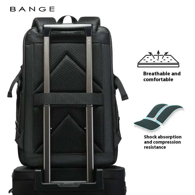 sac dos oxford université noir sangles ceinture air poignée supérieure bandes fixation latérales fermeture éclair usage voyage travail étudiant