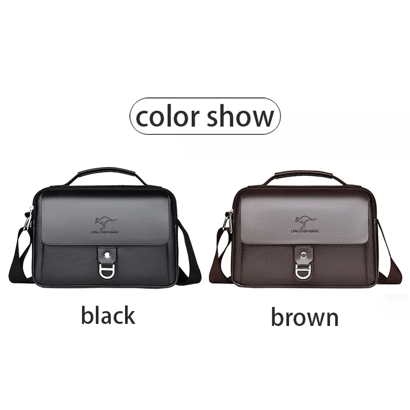 sac à bandoulière en cuir élégant pour homme, sac à main décontracté avec sangle réglable, parfait pour le travail, les voyages et les trajets quotidiens