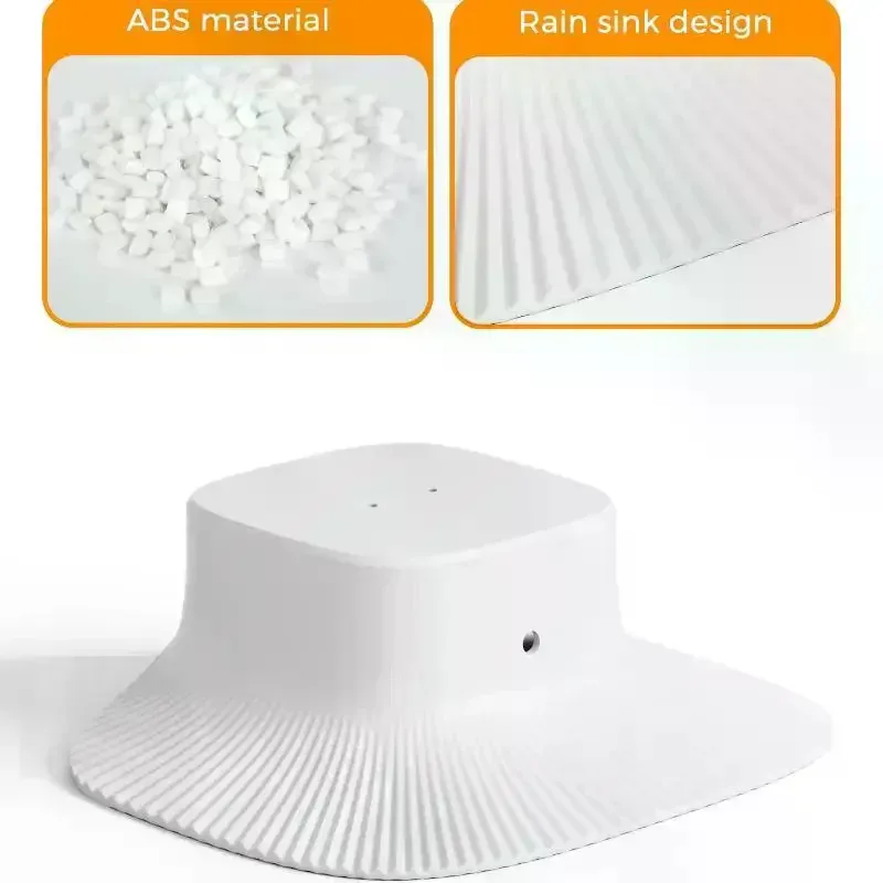 housse de protection contre les intempéries en abs pour eufy s340, protection contre la pluie et le soleil, housse de protection blanche pour caméra de sécurité