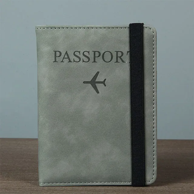 housse de passeport avec bande de fixation, étanche, avec clip intégré, protection rfid, motif léopard, porte-passeport, accessoires de voyage