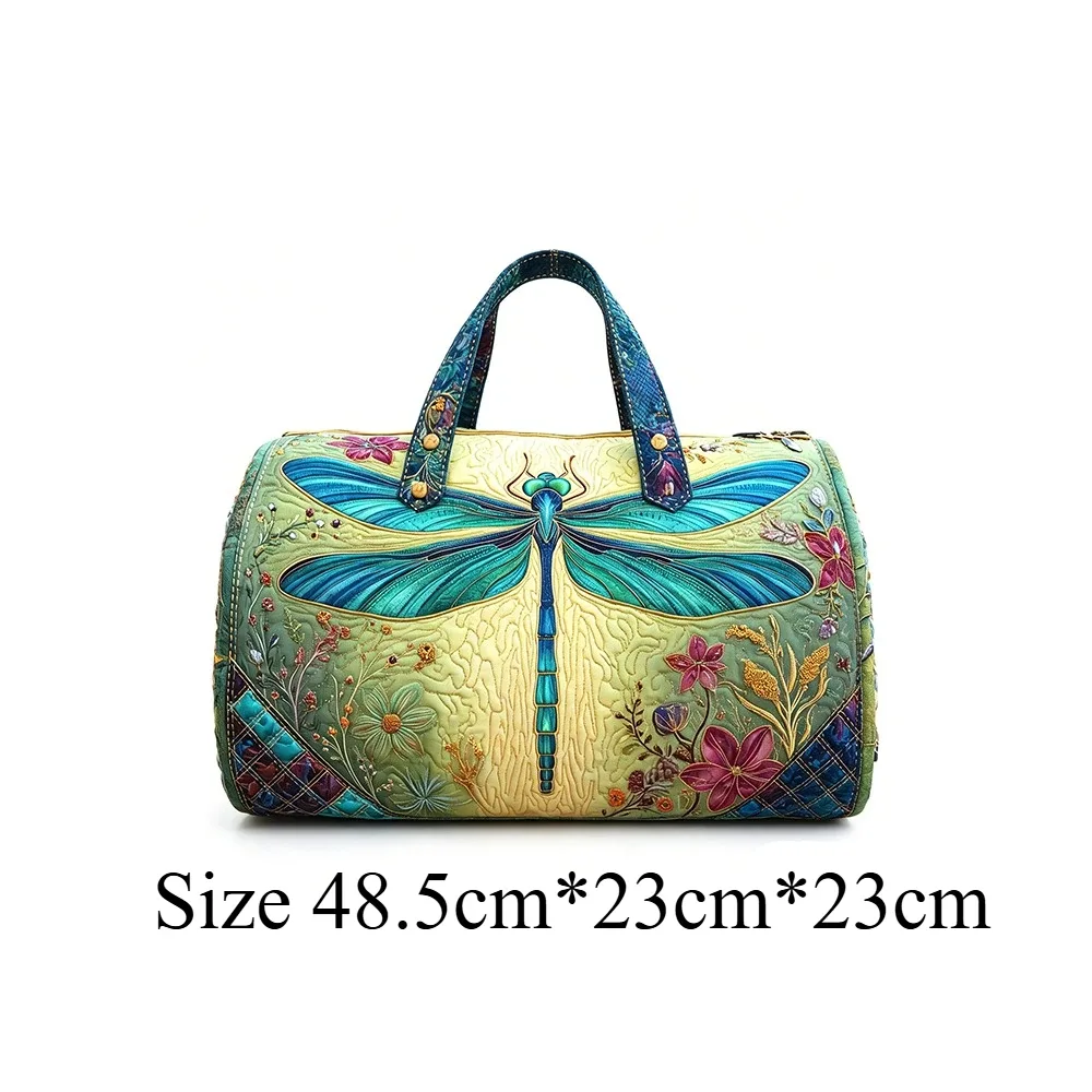 sac de voyage matelassé 3d dragonfly pour femme, sac de week-end, sac de sport, sac de transport artistique, bagage à main, article personnel