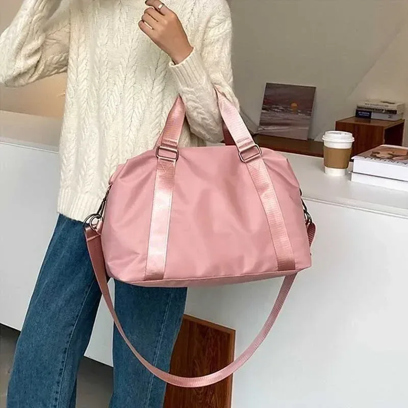 grand sac de voyage multifonctionnel en nylon pour femme, fourre-tout étanche, avec poches sèches, pour la gym