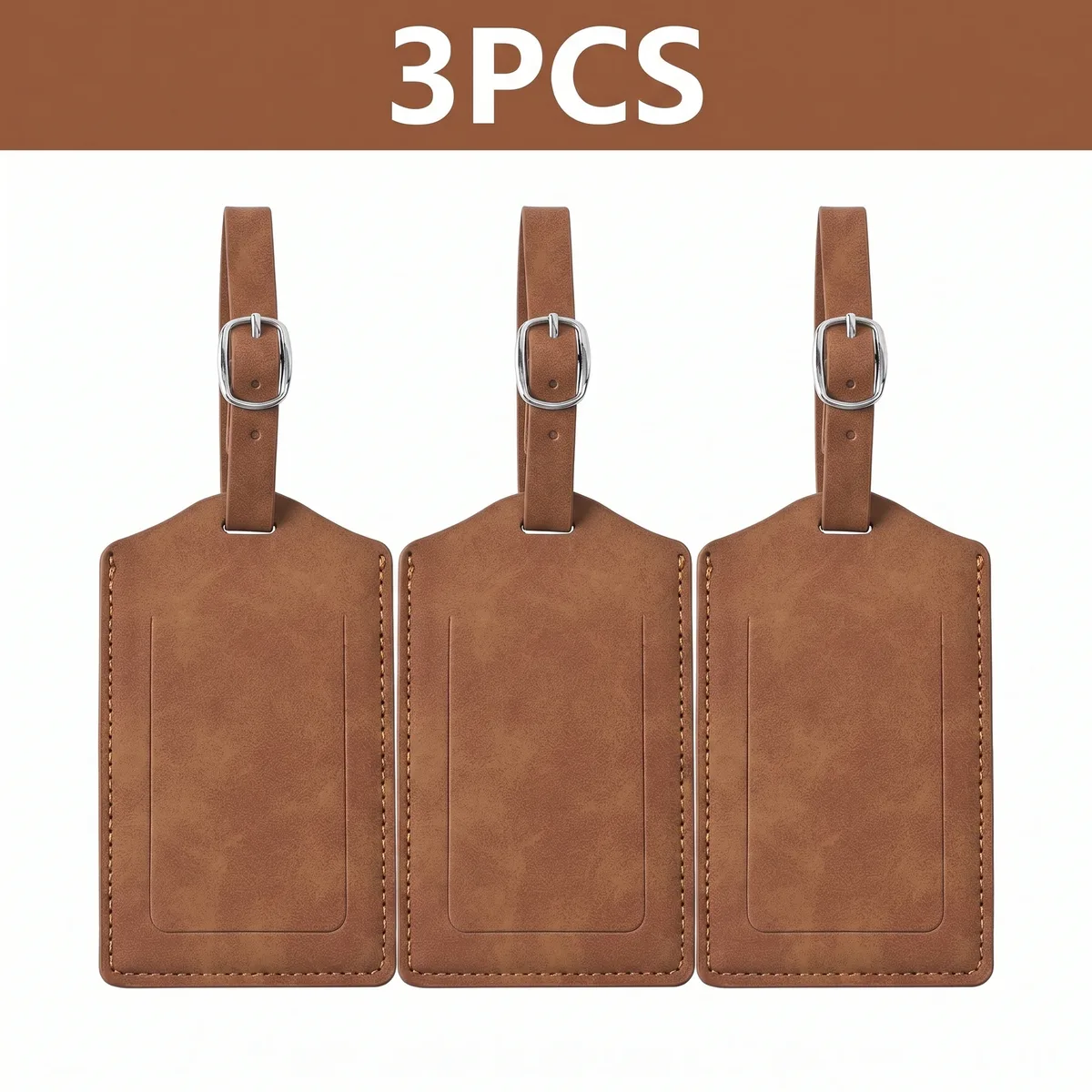 pomelo best – lot de 3/5/8 étiquettes de bagage en cuir pu pour la confidentialité, accessoires de voyage pour hommes et femmes