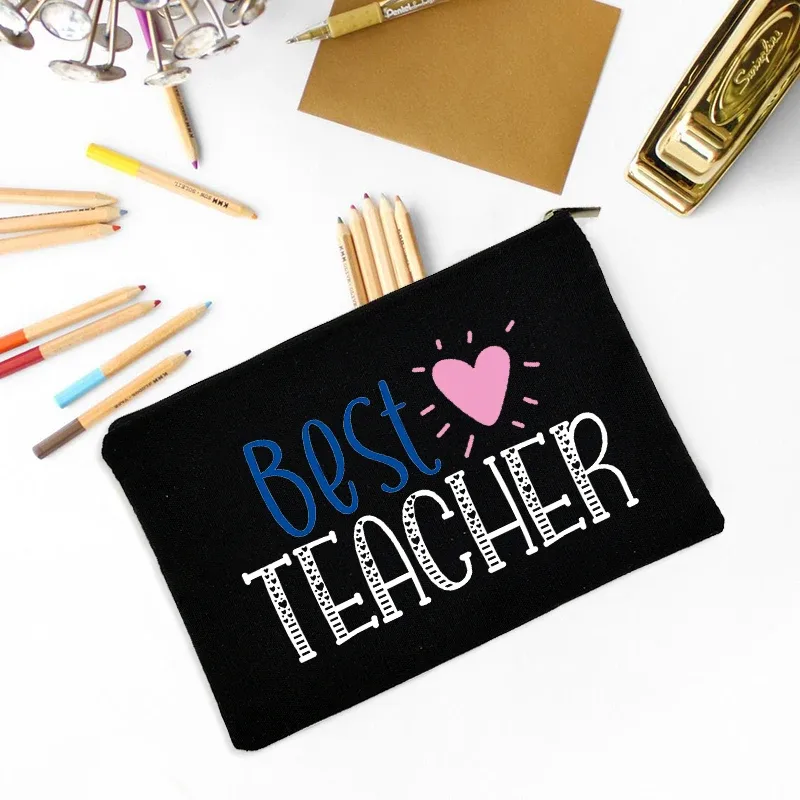 trousse de maquillage fête des enseignants meilleur cadeau trousse de survie pour enseignants trousse de maquillage pochette à crayons préscolaire primaire diplôme d'études secondaires retour à l'école