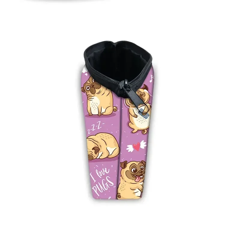 sacs à cosmétiques imprimés chien carlin 3d, motif pékinois mignon pour trousse de maquillage, organisateur nécessaire pour femmes, mini sac à main de voyage