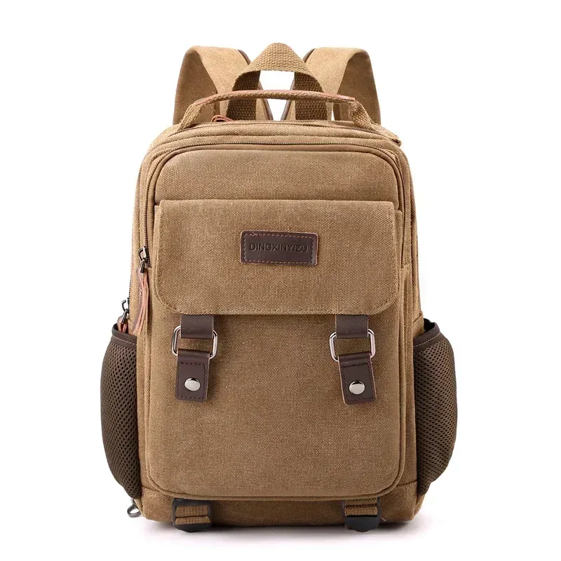 petit sac à dos pour hommes toile sacs à dos décontractés pour hommes 2025 mini sac d'école pour hommes sac à dos homme multi-fonction sac à bandoulière voyage