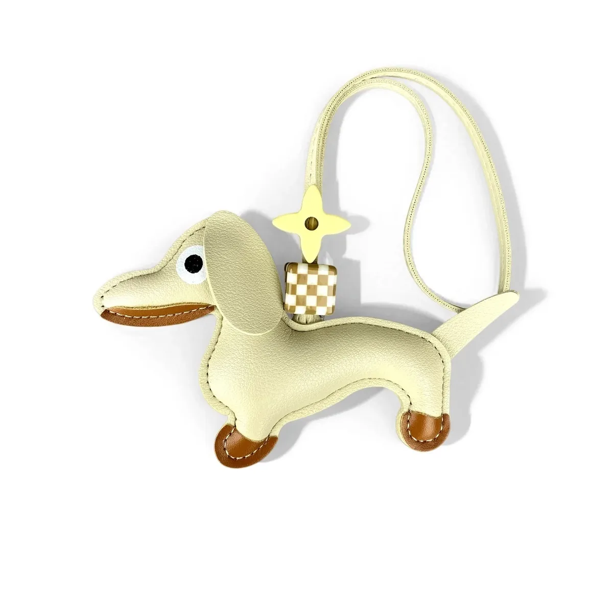 porte-clés/charm pour sac en forme de teckel, 7 couleurs morandi, design chiot pour sac fourre-tout/sac à main, élégant ornement suspendu, cadeau pour les amoureux des chiens