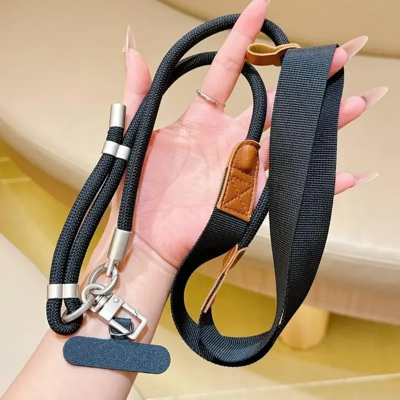 lanière de téléphone réglable à porter en bandoulière, avec clip détachable, anti-perte, sangle de téléphone portable, sangle de sac à bandoulière pour les voyages en plein air et l'utilisation quotidienne.
