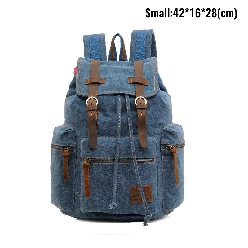 sac à dos rétro en toile pour homme, adapté pour ordinateur portable 14 pouces, vintage, résistant à l'usure, café, livraison au goutte-à-goutte, 36-55l