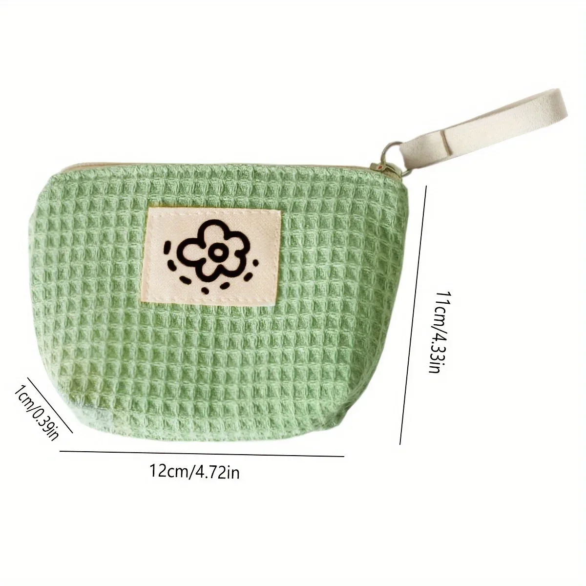 sac de rangement mignon et compact en vert matcha, sac portable pour serviettes hygiéniques, sac de rangement pour cosmétiques, porte-monnaie pour femmes