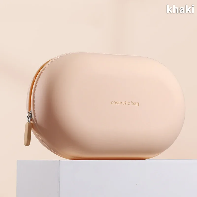 sac à cosmétiques portable en silicone de grande capacité, sac de rangement de cosmétiques souple et étanche, sac de lavage résistant à l'humidité pour la maison et les voyages