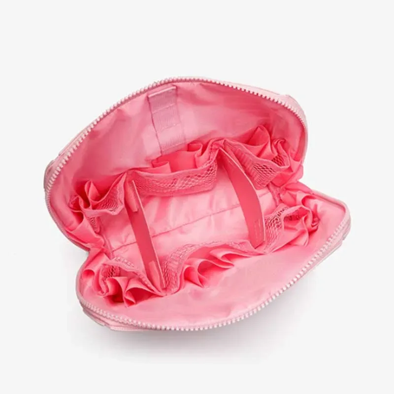 sac de rangement rayé en pvc, grande capacité, pochette de rangement pour articles de toilette de voyage en plein air, sac à cosmétiques de voyage portable, 1 pièce
