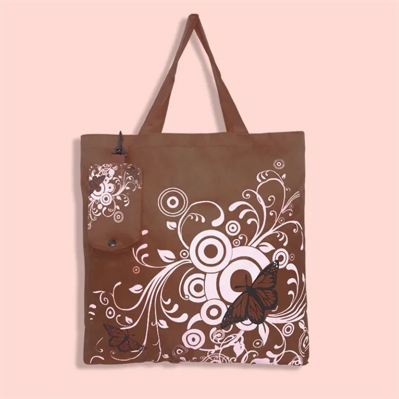 fourre-tout pliant sac à provisions femmes hommes décontracté eco réutilisable fleur papillon pochette épicerie sacs à bandoulière voyage sac à main sacs de shopping