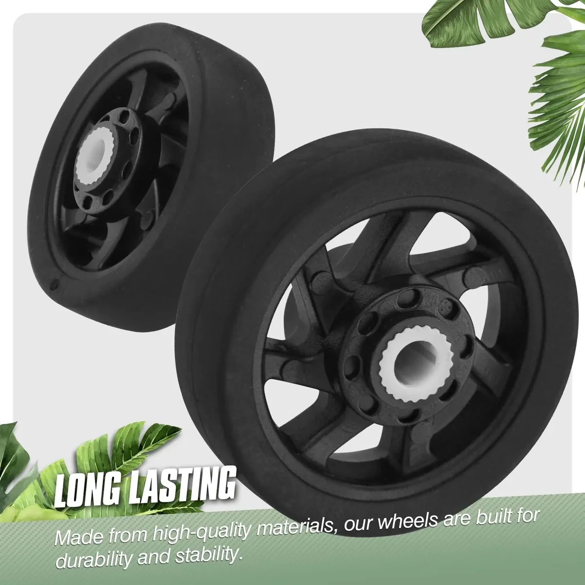 roues remplacement plastique noires grises valise transport voyage robustes faciles installer charge importante stabilité confort