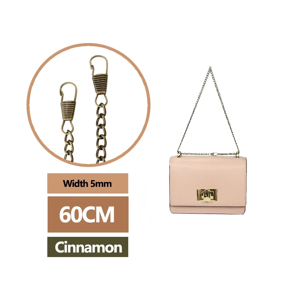 sacs en métal jopurse avec boucles pour femmes, sangle initiée pour sacs, remplacement de sac à bandoulière, accessoires jobag, largeur 5mm, 40 cm, 60 cm, 120cm