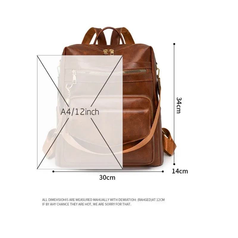 sac à dos sac à main pour femmes pu grand dames mode gland pu cuir voyage sac à dos sac à main concepteur dames sacs à bandoulière étanche