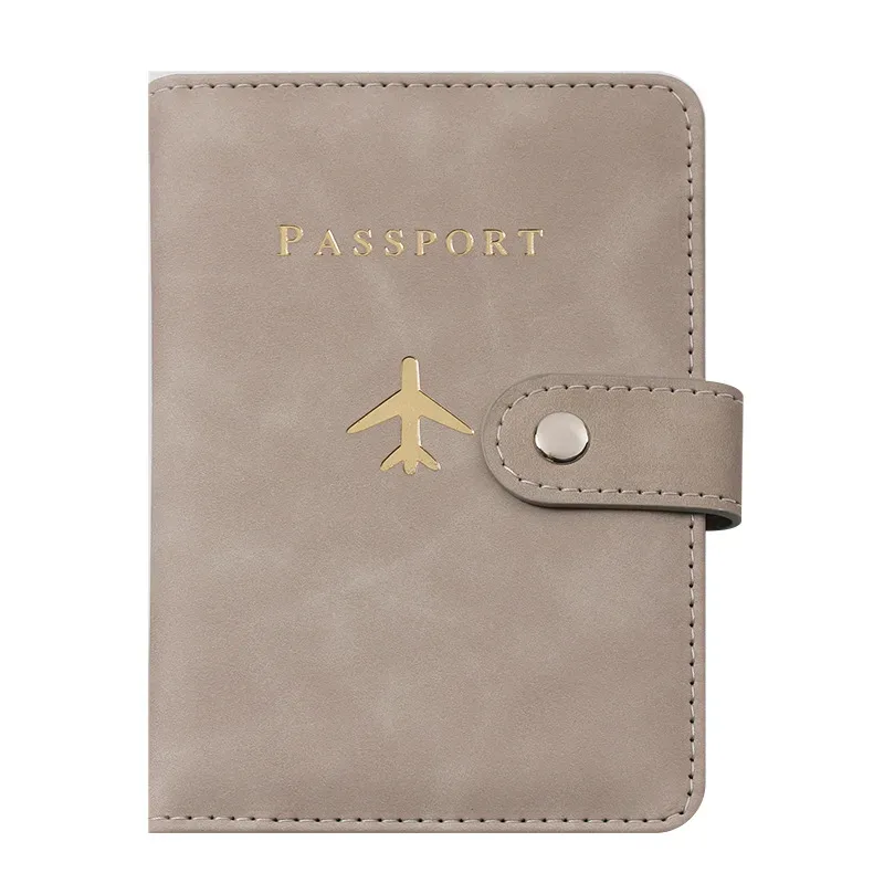 porte-passeport en cuir couvre étui étanche voyage carte de crédit portefeuille mignon passeport livre pour femmes/hommes boucle passeport couverture