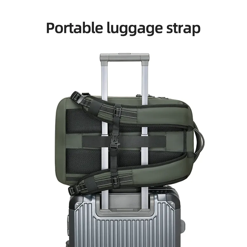 sac à dos de voyage pour hommes, sac à dos pour ordinateur portable à compression sous vide de 17 pouces, sac à dos d'école à grande capacité étendue, sac à dos de randonnée et d'affaires