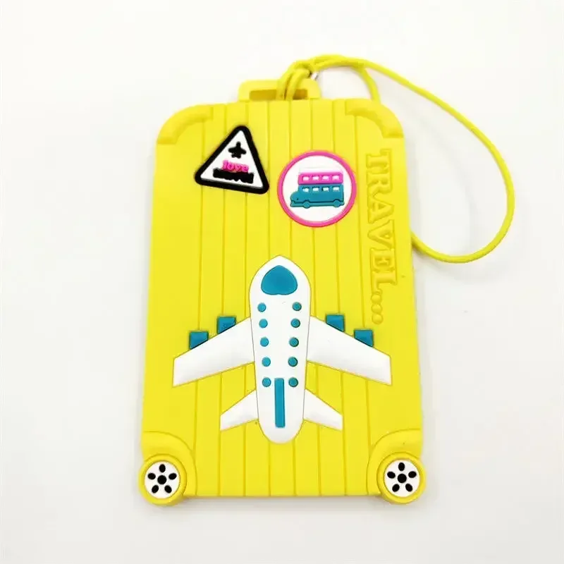 nouvelles étiquettes de bagages, accessoires de voyage, étiquettes de valise en silicone, étiquettes d'identification pour bagages de voyage et de ski, carte d'embarquement, passeport
