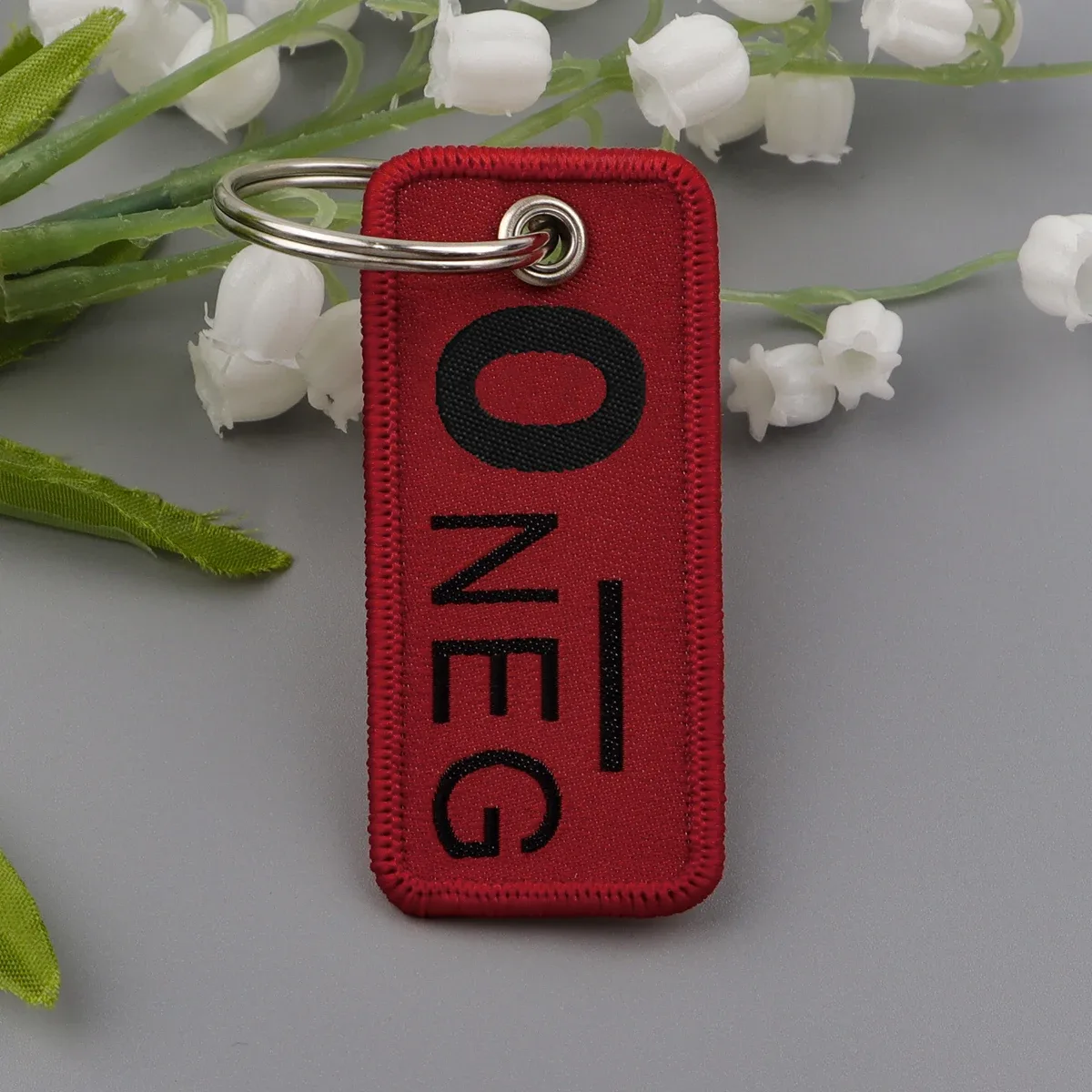 cadenas polyester serrure tsa groupe sanguin brodé rouge lettres urgences médicales sac dos bagages voyage