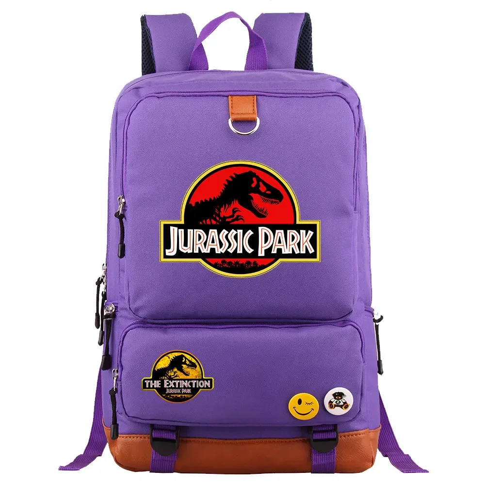 dinosaure jurassic park monde garçon fille enfants retour à l'école livre sacs, femmes adolescents mochila, hommes ordinateur portable étudiant sac à dos