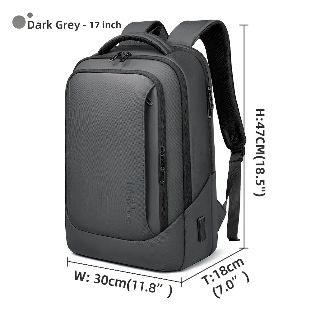 heroic knight – sac à dos multifonctionnel pour hommes, sac à dos pour ordinateur portable 15.6 pouces, étanche, grande capacité, pour le travail et les voyages, avec port usb