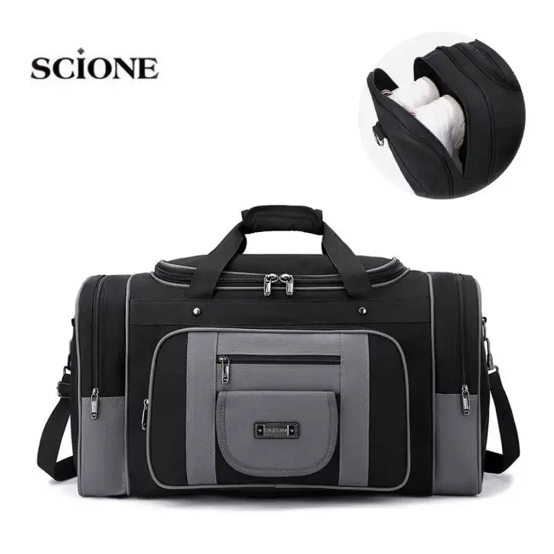 sac à main de voyage pour hommes, sac à bandoulière de poche pour chaussures, grand sac à bandoulière pour sport de plein air, fitness, week-end, sacs de voyage décontractés xa41wa