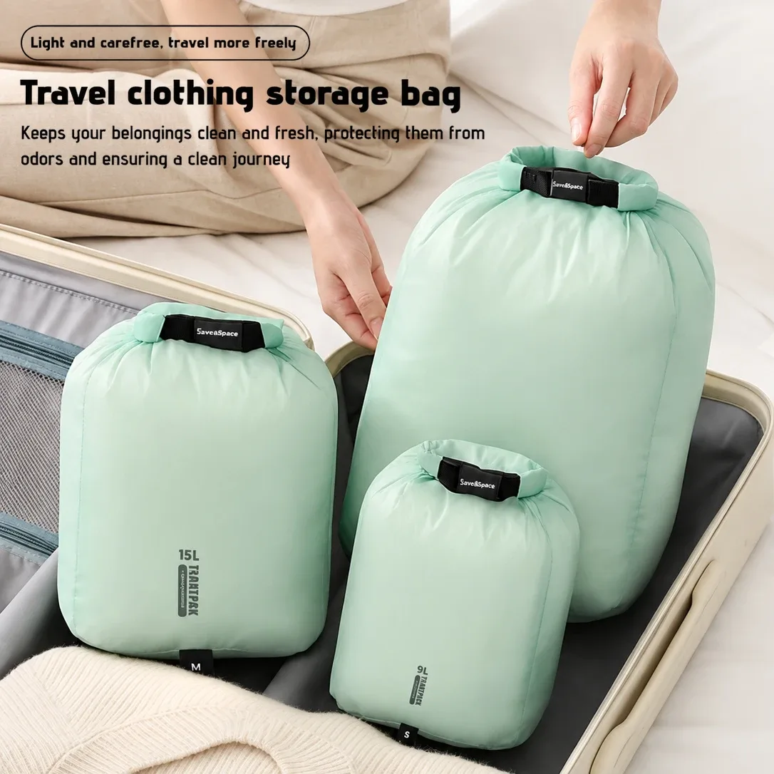 sac sec ultraléger et étanche, pochette de rangement de voyage, organisateur de vêtements, cube d'emballage à compression pour camping randonnée natation