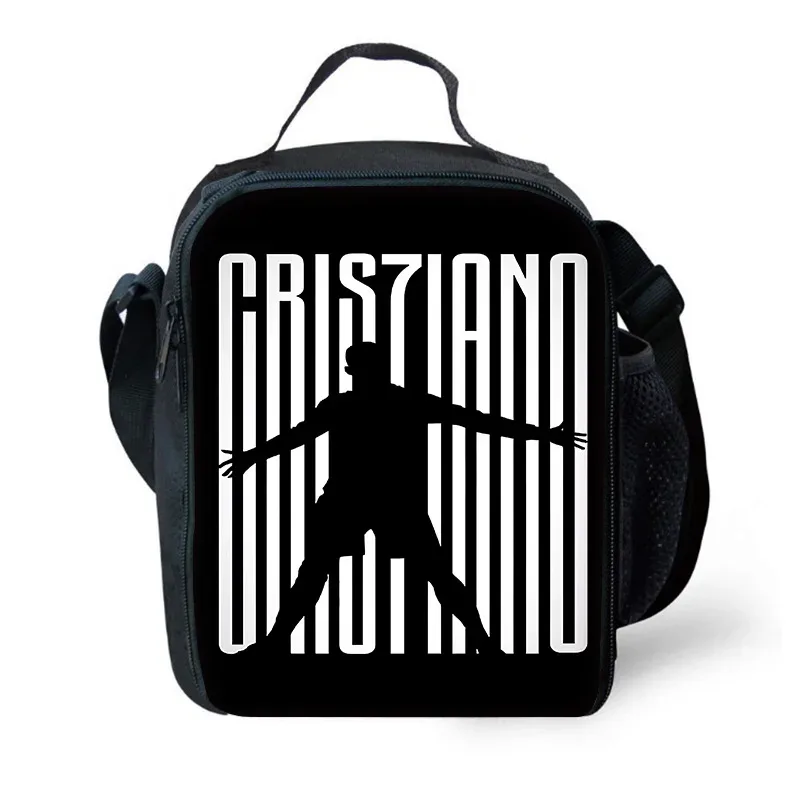 sac à dos de football r-ronaldos cr7 pour enfants, avec sacs à déjeuner, sacs à crayons, sacs d'école pour garçons et filles, meilleur cadeau